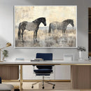 Vintage Horses Wall Art Canvas Print