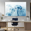 Blue Jellyfish Wall Art Canvas Print