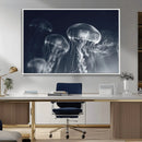 Jellyfish Wall Art Canvas Print, Modern Abstract Jellyfish
