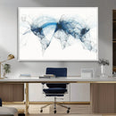 Flight Route Map Wall Art Canvas Print, Abstract Air Traffic