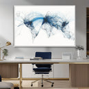 Flight Route Map Wall Art Canvas Print, Abstract Air Traffic