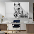 White Horse Wall Art | Ready to Hang and Framed | Winter