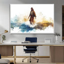 Watercolor Jesus Walking Wall Art Print, Jesus Water Canvas by MyGreatCanvas | Canvas Wall Art Prints | Photo Prints & Wall Decor