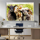 Curious Cows Farmhouse Wall Art | Ready to Hang and Framed by MyGreatCanvas | Canvas Wall Art Prints | Photo Prints & Wall Decor