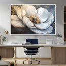 White Magnolia Flower Wall Art Canvas Print | Abstract