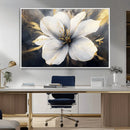 White Flower Wall Art Canvas Print | Ready to Hang |