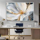 White and Gold Floral Canvas Wall Art - Framed and Ready to by MyGreatCanvas | Canvas Wall Art Prints | Photo Prints & Wall Decor