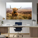 Scottish Highland Cow Canvas Wall Art – Rustic Farmhouse