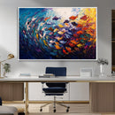 Vibrant Abstract Fish Swarm Art – Colorful Fish Inspired