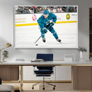 San Jose Sharks Ice Hockey Player Wall Art Canvas Print