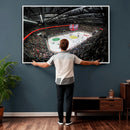 Vaudoise Lausanne Ice Hockey Arena Stadium Wall Art Canvas,