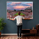 Carter-Finley Stadium Art Sunset Game Triple Canvas Wall Art