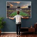 University of Michigan Wolverines Print Canvas, Football