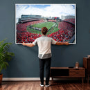 Cincinnati Bearcats Football Team Print - Nippert Stadium Wall Art Canvas Print