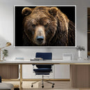 Grizzly Brown Bear Canvas Wall Art, Wildlife Animal Canvas
