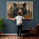 Abstract 399 Bear Wall Art | Rustic Cabin Wall Decor with