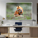 Heartwarming Fox and Baby Cub Wall Art | Ready to Hang by MyGreatCanvas | Canvas Wall Art Prints | Photo Prints & Wall Decor