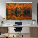 Fall Foliage Wall Art - Autumn Reflection Canvas Print,