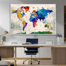 World Map Canvas Print – Framed Travel Map Wall Art for by MyGreatCanvas | Canvas Wall Art Prints | Photo Prints & Wall Decor