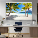 Blue Beach and Sea Wall Art Canvas Print by MyGreatCanvas | Canvas Wall Art Prints | Photo Prints & Wall Decor