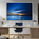 Blue Sunset Ocean Canvas Wall Art Print – Serene Coastal by MyGreatCanvas | Canvas Wall Art Prints | Photo Prints & Wall Decor
