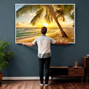 Beach Sunset Canvas Wall Art Print - Tropical Beach Canvas by MyGreatCanvas | Canvas Wall Art Prints | Photo Prints & Wall Decor