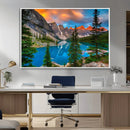 Canadian Rockies Moraine Lake Wall Art Canvas Print, Pine