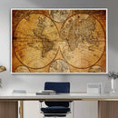 Vintage World Map Canvas Print – Antique Push Pin Travel by MyGreatCanvas | Canvas Wall Art Prints | Photo Prints & Wall Decor