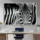 Zebra Wall Art – Zebra Close Up Wall Art – Framed Black by MyGreatCanvas | Canvas Wall Art Prints | Photo Prints & Wall Decor