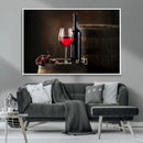 Red Wine and Bottle Canvas Print
