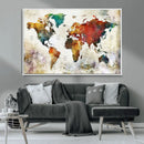 Watercolor World Map Canvas Print – Framed Wall Art for by MyGreatCanvas | Canvas Wall Art Prints | Photo Prints & Wall Decor