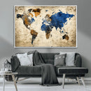 World Map Canvas Print – Detailed Map of the World Wall Art by MyGreatCanvas | Canvas Wall Art Prints | Photo Prints & Wall Decor