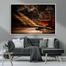 Whiskey and Cigar Wall Art Canvas Print by MyGreatCanvas | Canvas Wall Art Prints | Photo Prints & Wall Decor