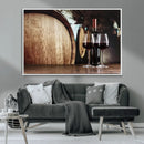 Wine and Barrel Wall Art Canvas Print by MyGreatCanvas | Canvas Wall Art Prints | Photo Prints & Wall Decor