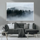 Autumn and Misty Trees in the Forest Wall Art Canvas Print, by MyGreatCanvas | Canvas Wall Art Prints | Photo Prints & Wall Decor