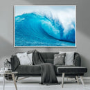 Big Ocean Surfing Wave Wall Art Canvas Print