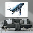 Watercolor Whale Wall Art Canvas Print by MyGreatCanvas | Canvas Wall Art Prints | Photo Prints & Wall Decor
