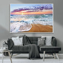 Coastal Sunset Art Beach Canvas Wall Art Print | Ocean Waves by MyGreatCanvas | Canvas Wall Art Prints | Photo Prints & Wall Decor
