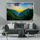Green Forest Wall Art Canvas Print