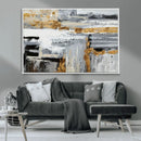 Abstract Painting Canvas Wall Art Print Paint Drip Art Brush