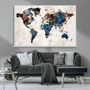 World Map Canvas Print – Framed Travel Map Wall Art for by MyGreatCanvas | Canvas Wall Art Prints | Photo Prints & Wall Decor