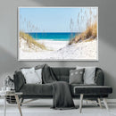 Serene Coastal Dune Path with Ocean View, 3-Panel Beach