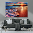Colorful Coastal Sunset on the Beach Canvas Print, Ocean
