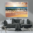 Serene Beach Path Canvas Art, Giclee Canvas Print with