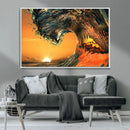 Surf Wave Sunset Canvas Wall Art Print, 3-Panel Ocean by MyGreatCanvas | Canvas Wall Art Prints | Photo Prints & Wall Decor