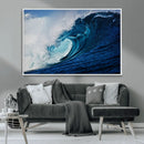 Ocean Wave at Sunset Canvas Art, Large Wall Print of Vibrant
