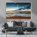 Ocean Beach Wall Art Canvas Print Sunset Artwork Print
