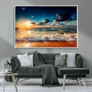 Golden Hour Sunset Over Ocean Waves Wall Art Canvas Print | by MyGreatCanvas | Canvas Wall Art Prints | Photo Prints & Wall Decor