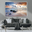 Serene Weather On The Beach Wall Art Canvas Print