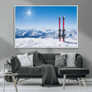 Ski Season Snow Wall Art Canvas Print